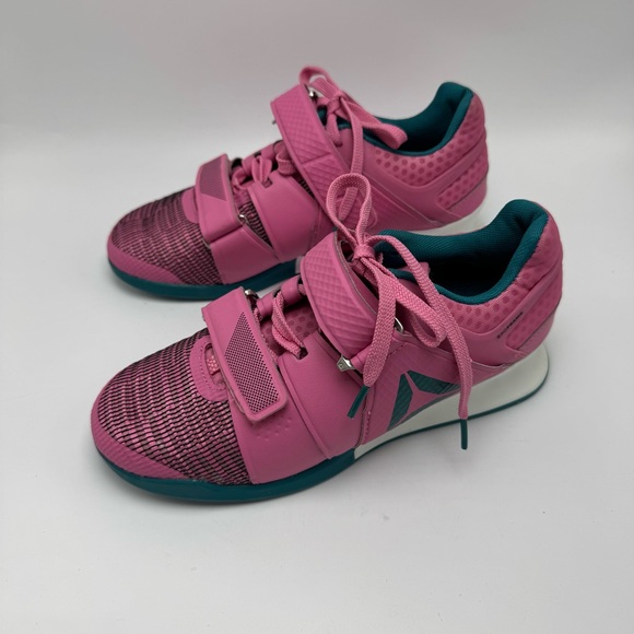 Reebok Legacy Lifter Flexweave Sneaker Women’s Size 8 Pink Teal Weightlifting - Picture 5 of 12